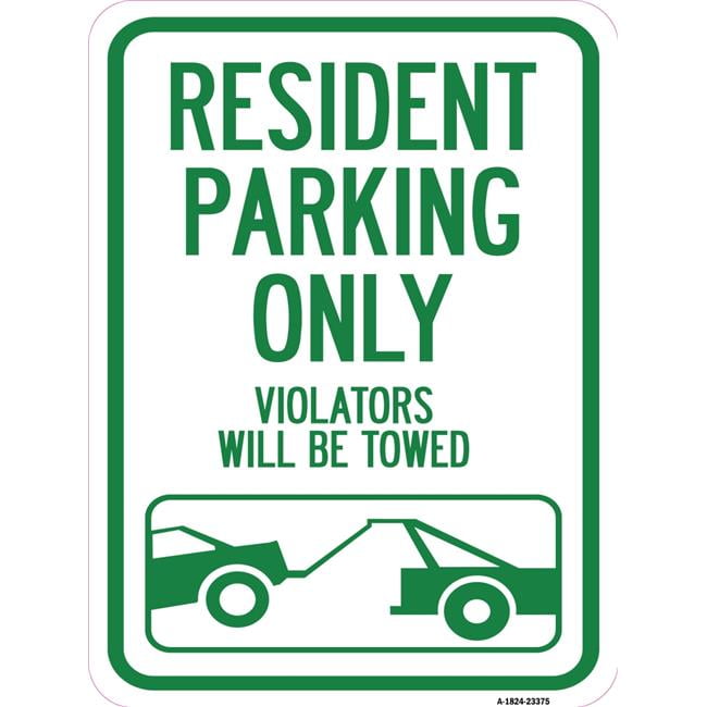 Ghost Aged Rust Premium Acrylic Sign Vehicles Will Be Towed 8x3 5-Pack CGSignLab