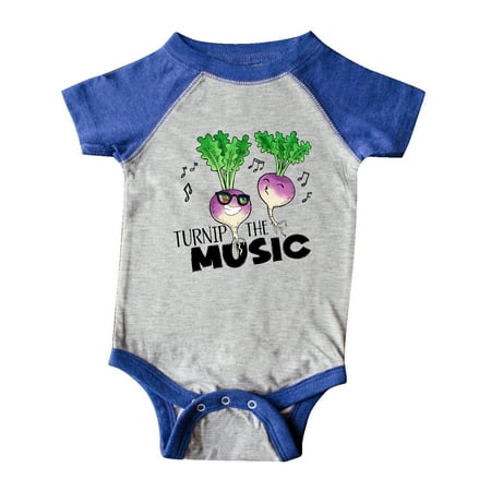 

Inktastic Turnip the Music Partying Vegetables Gift Baby Boy or Baby Girl Bodysuit