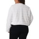 thumbnail image 3 of Chaqueta recortada de mujer plus size Agnes Orinda, abrigo de invierno de piel sintética esponjosa, abierta por delante, 4X blanca, 3 of 6