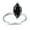 Black CZ, variant on Solitaire Marquise Ring Aquamarine CZ 925 Sterling Silver Size 6