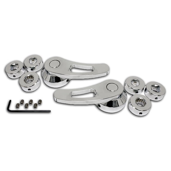 Cobra-Tek Chrome Billet Aluminum Door Handle Kit Set of 2 Fits Mopar 3.5" Long