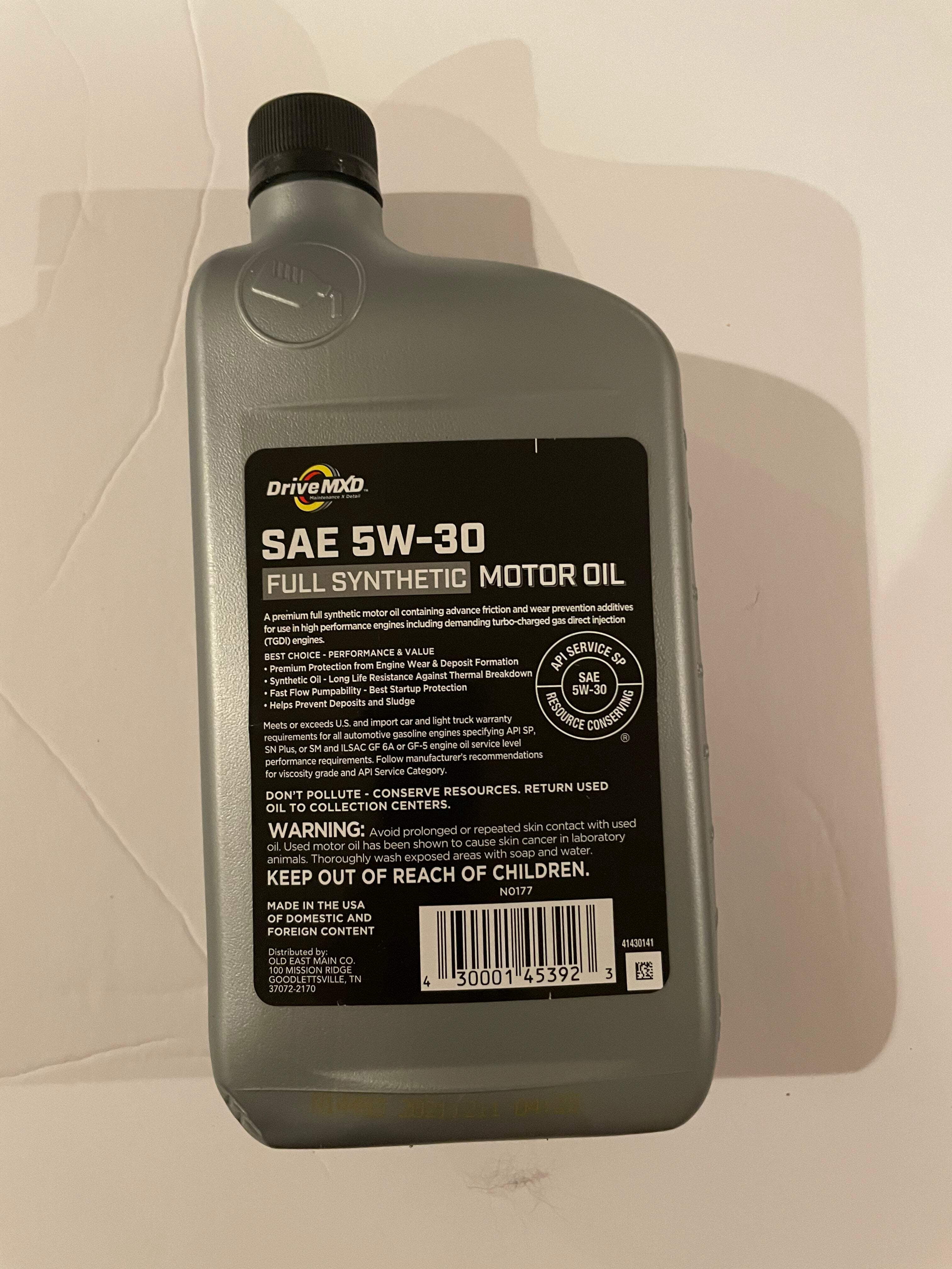 Engine Automotive, Drive MXD Full Synthetic Auto Motor Oil 5W-30