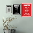 thumbnail image 4 of Signs ByLITA Portrait Round Danger If You Can Read this You're In Range Door or Wall Sign Easy Installation | Health And Safety | Building And Danger Sign (Navy Blue / White) - Medium, 4 of 9