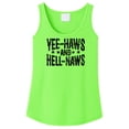 thumbnail image 3 of Yee Haws and Hell Naws Tank Top for Women and Teens Funny Country Western Summer Shirt Neon Green Tank Top X-Large, 3 of 4