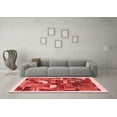 thumbnail image 3 of Ahgly Company Indoor Square Abstract Red Contemporary Area Rugs, 7' Square, 3 of 4