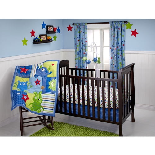 Little Bedding by NoJo - Monster Babies 3pc Crib Bedding ...