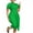 Green, variant on IROINNID Wedding Guest Dresses for Women Homecoming Party Flare Sleeve Solid Short Sleeved Round Neck Versatile Retraction Wrap Buttocks Dress Elegant Formal Dress,Black