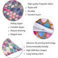 thumbnail image 6 of Blue Pink Body Pillow Cover,Colorful Mermaid Fish Scales Cute Animal Tail Scale Print,Long Pillow Case Protector with Zipper Decorative Soft Rectangle Bed Pillowcases for Bedroom,Couch,Sofa 20"x54", 6 of 6