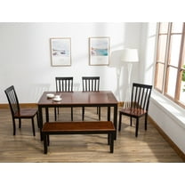 Boraam Bloomington 6 Piece Indoor Dining Set, Black Cherry