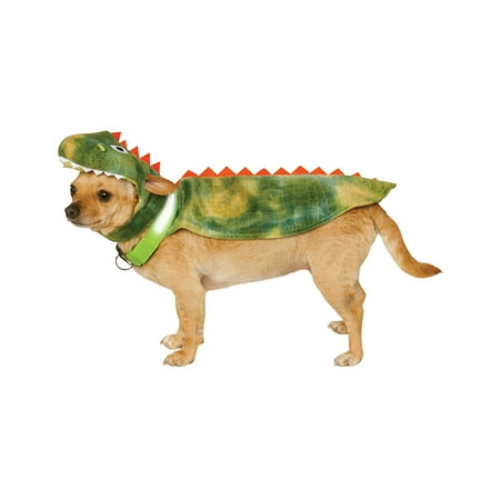 Pet Light Up Dinosaur T-Rex Dog Cat Cape With Headpiece Costume