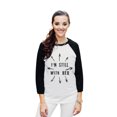 thumbnail image 2 of Thread Tank I'm Still With Her Unisex 3/4 Sleeves Baseball Raglan White Black X-Small, 2 of 4