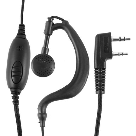 - Unique Bargains Police Black 2.5mm 3.5mm Plug Walkie Talkie PTT Headset Earphone Mic 4.3Ft
