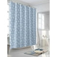 thumbnail image 3 of Blue Christmas Snowflakes Shower Curtain Set, Waterproof Shower Curtains for Bathroom, Modern Xmas Winter Textured Washable Fabric Cloth Bath Curtain for Bathtub Decoration with Hooks 66x72 Inches, 3 of 6