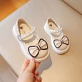 thumbnail image 2 of Viluyesy Girls Mary Jane Dress Shoes - British Style Soft Sole Flats - Toddler Princess Bow Ballet School Uniform Pumps Spring Summer Beige Size 2.5, 2 of 10