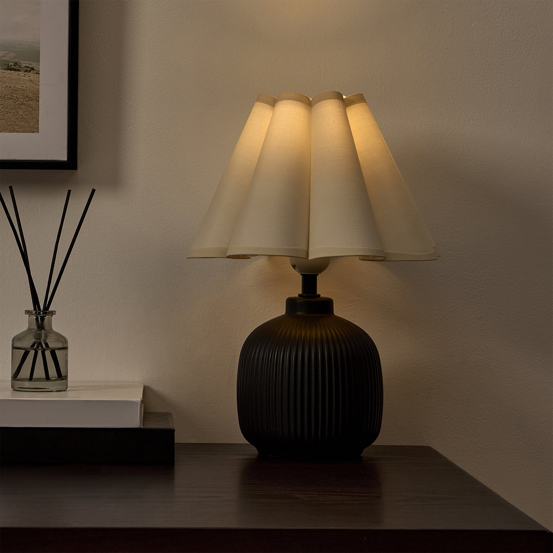 Home Decor Collection 12.5" Black Ceramic Table Lamp