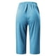 thumbnail image 3 of Pantalones deportivos de mujer de color liso y cintura media - Cintura elástica, diseño informal y estilizado - Pantalones para el día a día, el entrenamiento y las vacaciones, 3 of 4