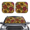 thumbnail image 2 of Goofa Sunflower Pattern 2 Piece Car Windshield Sun Shade Foldable | Front Windshield Shade for Sun, Heat and UV Rays | Sunshade for Car Front Window-Large, 2 of 7