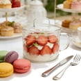 thumbnail image 2 of Household Glass Bowl Apothecary Jars Fruit and Trifle Clear Salad with Lid Snack Storage Container Small Food Simple, 2 of 6