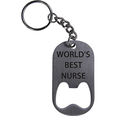 World's Best Nurse Bottle Opener Key Chain - Great Gift for a CNA, RN, LPN Nurse, Nursing Student or Nursing
