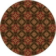 thumbnail image 1 of Ahgly Company Machine Washable Indoor Round Transitional Red Area Rugs, 5' Round, 1 of 7