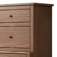 thumbnail image 2 of Stav Tall Dresser Chest with 4 Drawers, Plank Style, Brown Solid Wood, 2 of 5
