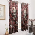 thumbnail image 2 of Guitar Skeleton Rock Blackout Curtains for Bedroom Curtains Insulated Room Darkening Window Drapes for Living Room, 2 of 7