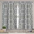 thumbnail image 2 of Ambesonne Ethnic Valance & Curtain, Culture Motifs, 55"x30", Black White, 2 of 6