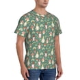 thumbnail image 4 of Yiaed Mushrooms Gnome Print Mens Short Sleeve Tight Fit T-Shirt, Crewneck Casual Tee-Small, 4 of 5