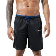 ZENGVEE Men’s Running Shorts Gym Athletic Shorts with Pocket Workout Athletic Shorts for Fitness(0606-Grey, Large)