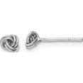 thumbnail image 1 of Sterling Silver Rhodium-Plated Post Love Knot Earrings (4.15 X 4.2) Made In Thailand qe16418, 1 of 5