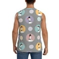 thumbnail image 4 of Bingfone Cute Geese Pattern Men's Tank Tops Workout Sleeveless Tee Shirts Running Beach Tanks for Men-3X-Large, 4 of 8