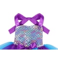 thumbnail image 5 of Jurebecia Mermaid Dresses for Girls Princess Ariel Costume Halloween Birthday Cosplay Tutu Dress with Hairband 6-7 Years, 5 of 8