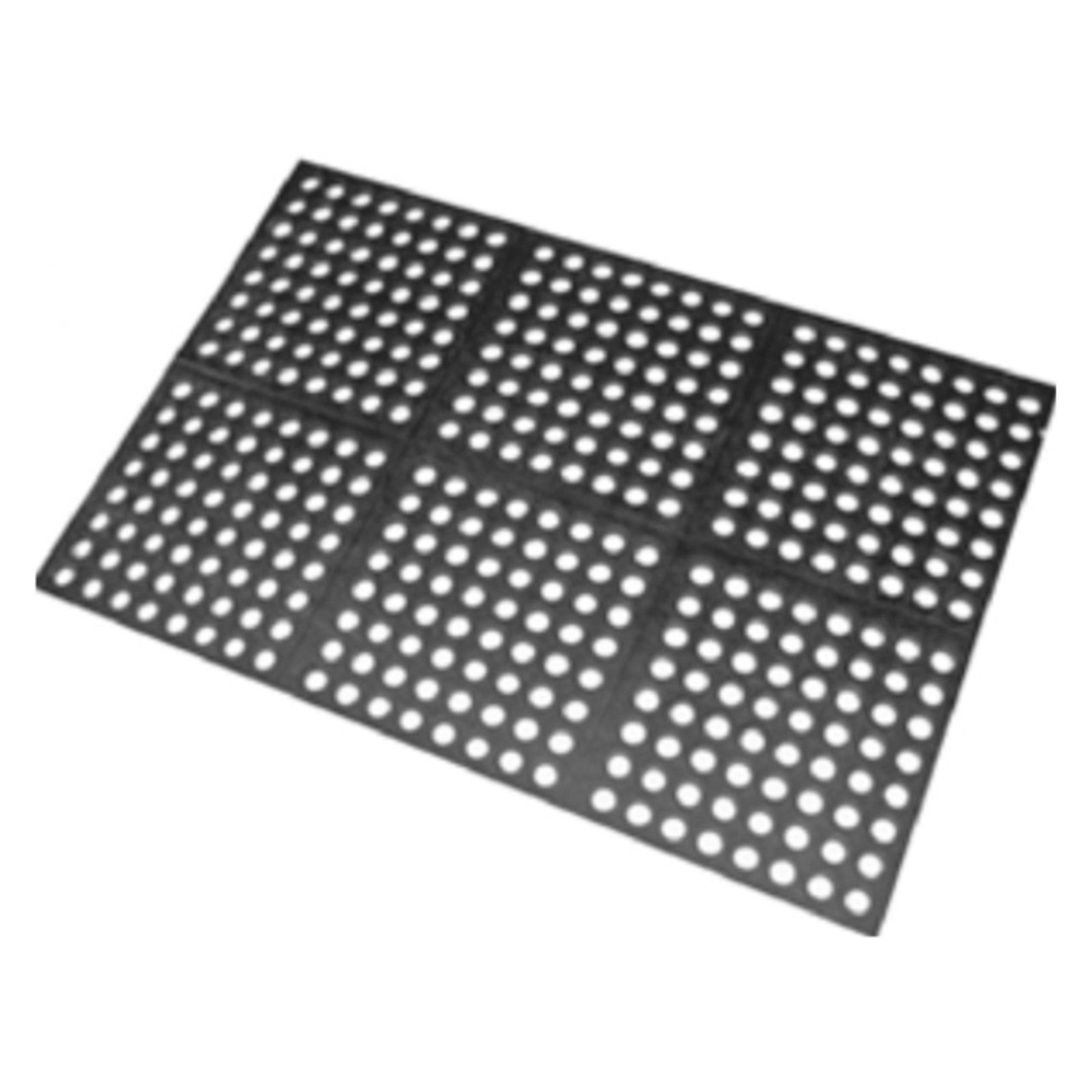 Calloway Mills 36" x 36" Black Interlocking Rubber Floor Mats