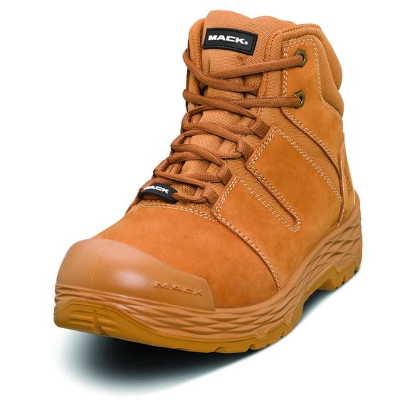Mack Workwear USA Men’s Steel Toe Hiker Work Boot Side-Zip Slip Resistant SD Force Shift Honey