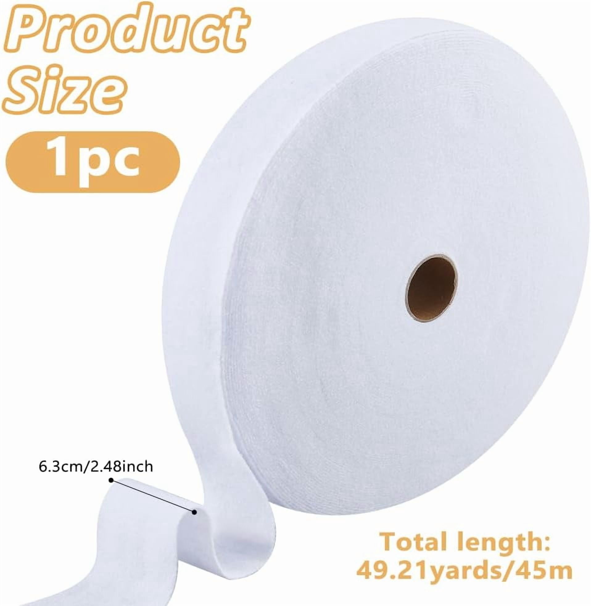 1Roll 38.28 Yards Jelly Roll Batting Strip Cotton Blend Fleece Batting 2.13 Inch Wide Flexible Quilt Battings for Jelly Rolls Rugs Battings Strips Throw Rugs for DIY