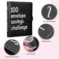 thumbnail image 3 of Gogcaro 100 Envelopes Money Saving Challenge Binder, A5 Budget Binder with Cash Envelopes, Savings Challenges Book to Save $5,050, Budget Planner for Budgeting Planner Saving Money, Black, 3 of 7