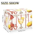 thumbnail image 5 of Yayeee Collapsible Cube Storage Bin with Lid Fabric Closet Decorative Basket with Handles, Beach Crab, 5 of 7