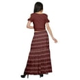 thumbnail image 4 of Moomaya Ethnic Dress For Women Printed Long Skirt And Cold Shoulder Crop Top Set, 4 of 6