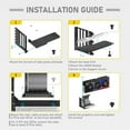 thumbnail image 2 of Vertical GPU Mounting Bracket with 15cm PCI-E 4.0 X16 Riser Cable(Black Bright), 2 of 10