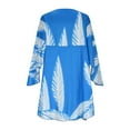 thumbnail image 4 of Robes pour Femmes 2024 Été Oversize Tempérament Doux Col en V Manches Bouffantes Couleur Unie Robe Confortable Robe Courte 50 % de Réduction Liquidation!, 4 of 7