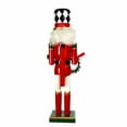 thumbnail image 2 of Kurt Adler 15-Inch Red, White and Black Nutcracker with Gift Box and Wreath, 2 of 6
