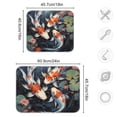 thumbnail image 3 of Fish and Lotus Leaves Dish Drying Mat Dish Drainer Rack Mats Water Absorbent Non-Slip Easy Clean Heat Resistant for Kitchen Counter, 3 of 8