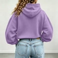 thumbnail image 4 of Crop Hoodies for Women - Loose Pullover Hooded Sweatshirt - Long Sleeve Drawstring Fashion Loungewear Tops, 4 of 6