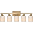 thumbnail image 6 of Melucee Modern Bathroom Light Fixtures, 5 Light Vanity Lights, Brass Wall Lamp with White Glass for Bathroom, 6 of 6