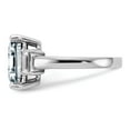 thumbnail image 4 of 14K White Gold Ring Band Moissanite Octagon Emerald Baguette, Size 6, 4 of 7