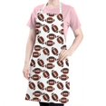 thumbnail image 5 of Brown Footballs Repeat Pattern Apron-Garden Aprons for Women with Pockets-Cotton Linen Waterproof Kitchen Cooking Gardening Aprons Adjustable for Kitchen,Cooking,BBQ and Salon 33x27 Inch, 5 of 7