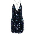 thumbnail image 6 of BLTIBY Women Sequin Dress V Neck Sparkly Glitter Spaghetti Strap Sleeveless Short Flowy Loose Party Night Out Club Fashion Dresses 2025 Black L, 6 of 9