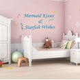 thumbnail image 3 of Mermaid Kisses And Starfish Wishes Mermaids Creatures Seahorse Statfish Princess Fish Starfish Queen Sweet Dreams Bedtime Unicorn Lovely Dream Wall Decal Sticker - Size: 10 In X 5 In, 3 of 5