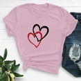 thumbnail image 1 of QIPOPIQ T-Shirts Graphiques pour Femmes Saint-Valentin Manches Courtes Chemises Imprimées Cœur Blouse Tops Liquidation, 1 of 6