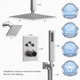 EVERSTEIN Bathroom ShowerFaucet Set Ceiling Mount Dual Shower Head 12 ...